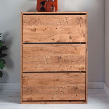 Παπουτσοθήκη Nave Megapap 18 ζευγών χρώμα pine oak 73,6x24x110εκ.