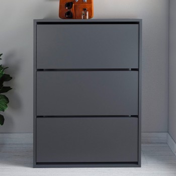 Παπουτσοθήκη Nave Megapap 18 ζευγών χρώμα ανθρακί 73,6x24x110εκ.