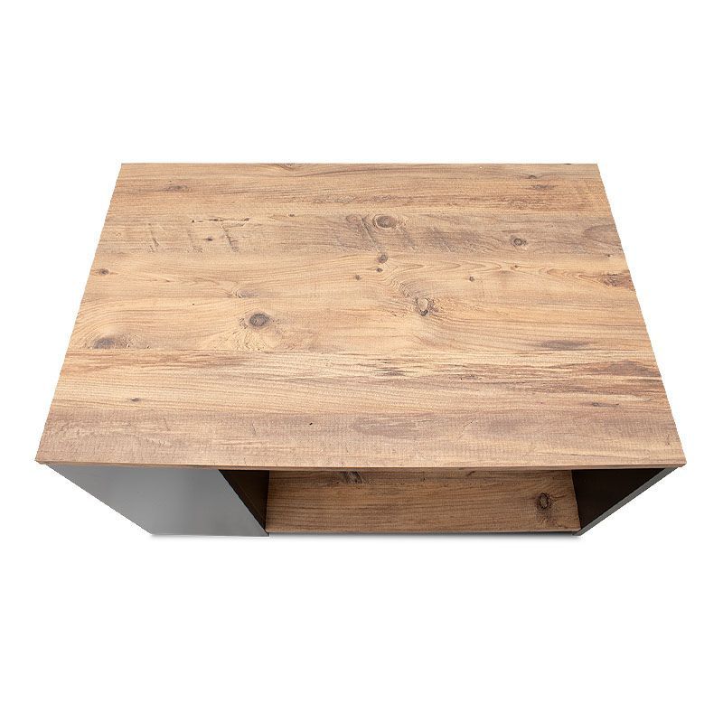 Τραπεζάκι σαλονιού Sylvia Megapap χρώμα pine oak - ανθρακί 90,2x59,2x48,1εκ.