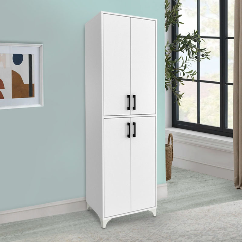 Ντουλάπα κουζίνας/μπάνιου Charlie Megapap χρώμα λευκό 62,6x35,8x186εκ.