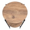 Βοηθητικό τραπεζάκι Argento Megapap χρώμα pine oak 43x43x60εκ.