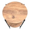 Τραπεζάκι βοηθητικό Argento Megapap χρώμα pine oak 43x43x60εκ.