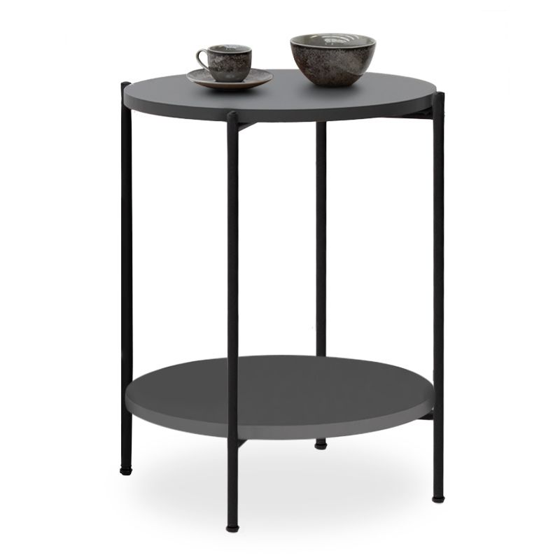 Τραπεζάκι βοηθητικό Argento Megapap χρώμα ανθρακί 43x43x60εκ.