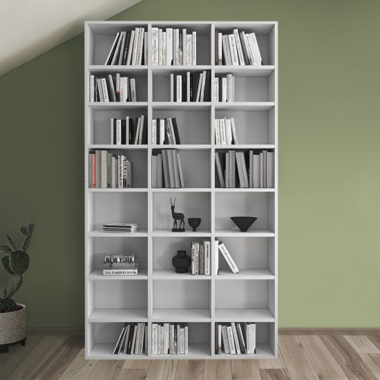 Βιβλιοθήκη μελαμίνης Fyodor Megapap χρώμα λευκό 102x16x178εκ. Βιβλιοθήκη μελαμίνης Fyodor Megapap χρώμα λευκό 102x16x178εκ.