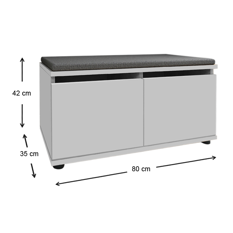 Παπουτσοθήκη Twain Megapap 8 ζευγών χρώμα λευκό 80x35x42εκ.