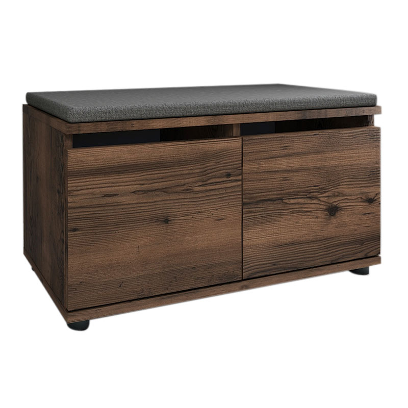 Παπουτσοθήκη Twain Megapap 8 ζευγών χρώμα καπνιστή καρυδιά 80x35x42εκ.