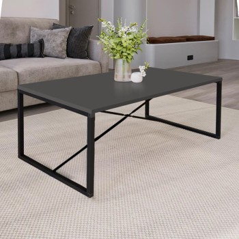 Τραπεζάκι σαλονιού Harte Megapap χρώμα ανθρακί 100x55x42εκ.