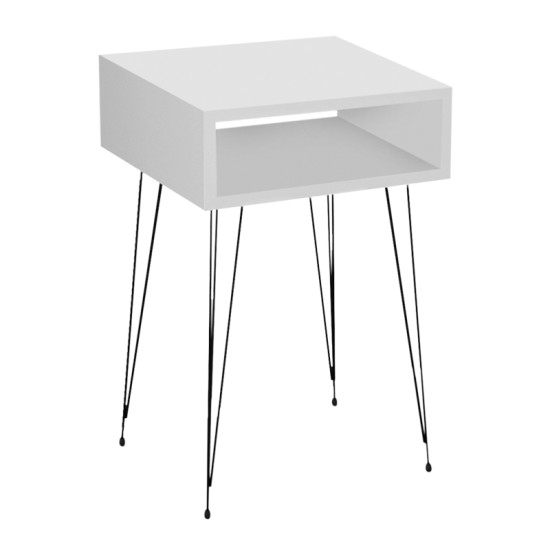 Κομοδίνο μελαμίνης Scott Megapap χρώμα λευκό 40x30x60εκ. Κομοδίνο μελαμίνης Scott Megapap χρώμα λευκό 40x30x60εκ.