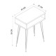 Κομοδίνο μελαμίνης Scott Megapap χρώμα λευκό 40x30x60εκ. Κομοδίνο μελαμίνης Scott Megapap χρώμα λευκό 40x30x60εκ.