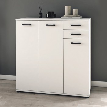 Παπουτσοθήκη - ντουλάπι Polly Megapap χρώμα λευκό 108x35x108εκ.