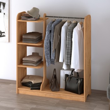 Έπιπλο εισόδου Rozesme Megapap χρώμα pine oak 120x40x135εκ.