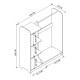 Έπιπλο εισόδου Rozesme Megapap χρώμα λευκό 120x40x135εκ. Έπιπλο εισόδου Rozesme Megapap χρώμα λευκό 120x40x135εκ.