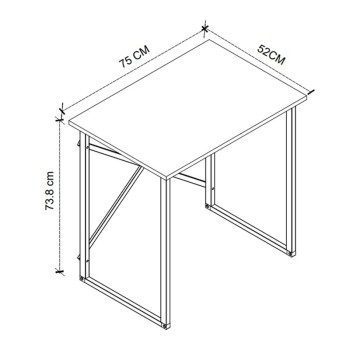 Γραφείο εργασίας Verne Megapap χρώμα pine oak 75x52x73,8εκ.