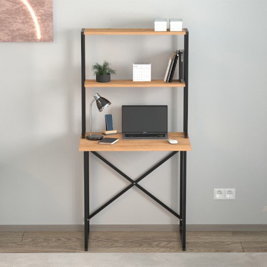 Γραφείο εργασίας Pope Megapap χρώμα pine oak 73x52x146εκ. Γραφείο εργασίας Pope Megapap χρώμα pine oak 73x52x146εκ.