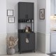 Έπιπλο κουζίνας Sedef Megapap χρώμα ανθρακί 61x40x202,1εκ. Έπιπλο κουζίνας Sedef Megapap χρώμα ανθρακί 61x40x202,1εκ.