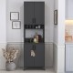 Έπιπλο κουζίνας Sedef Megapap χρώμα ανθρακί 61x40x202,1εκ. Έπιπλο κουζίνας Sedef Megapap χρώμα ανθρακί 61x40x202,1εκ.