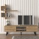 Σύνθεση τηλεόρασης Salerno Megapap από μελαμίνη χρώμα sapphire oak 180x35x51εκ. Σύνθεση τηλεόρασης Salerno Megapap από μελαμίνη χρώμα sapphire oak 180x35x51εκ.