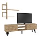 Σύνθεση τηλεόρασης Salerno Megapap από μελαμίνη χρώμα sapphire oak 180x35x51εκ. Σύνθεση τηλεόρασης Salerno Megapap από μελαμίνη χρώμα sapphire oak 180x35x51εκ.