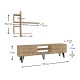 Σύνθεση τηλεόρασης Salerno Megapap από μελαμίνη χρώμα sapphire oak 180x35x51εκ. Σύνθεση τηλεόρασης Salerno Megapap από μελαμίνη χρώμα sapphire oak 180x35x51εκ.