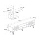 Σύνθεση τηλεόρασης Salerno Megapap χρώμα λευκό 180x35x51εκ. Σύνθεση τηλεόρασης Salerno Megapap χρώμα λευκό 180x35x51εκ.