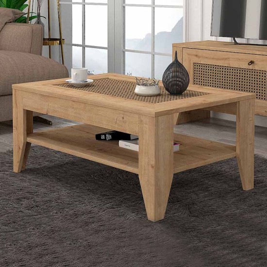 Τραπεζάκι σαλονιού Madura Megapap από μελαμίνη χρώμα sapphire oak 90x60x40εκ. Τραπεζάκι σαλονιού Madura Megapap από μελαμίνη χρώμα sapphire oak 90x60x40εκ.