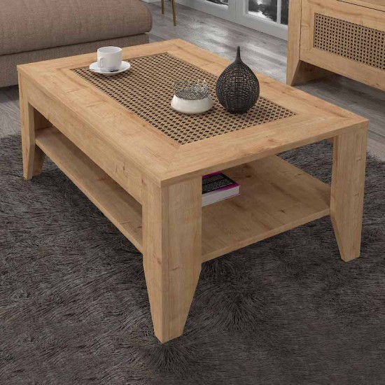 Τραπεζάκι σαλονιού Madura Megapap από μελαμίνη χρώμα sapphire oak 90x60x40εκ. Τραπεζάκι σαλονιού Madura Megapap από μελαμίνη χρώμα sapphire oak 90x60x40εκ.
