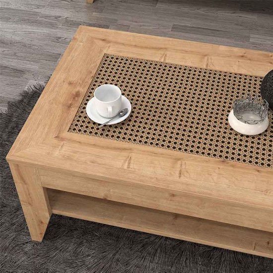 Τραπεζάκι σαλονιού Madura Megapap από μελαμίνη χρώμα sapphire oak 90x60x40εκ. Τραπεζάκι σαλονιού Madura Megapap από μελαμίνη χρώμα sapphire oak 90x60x40εκ.
