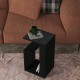 Τραπεζάκι βοηθητικό Rosana Megapap χρώμα μαύρο 35x29,5x60εκ.