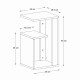 Τραπεζάκι βοηθητικό Rosana Megapap χρώμα μαύρο 35x29,5x60εκ.