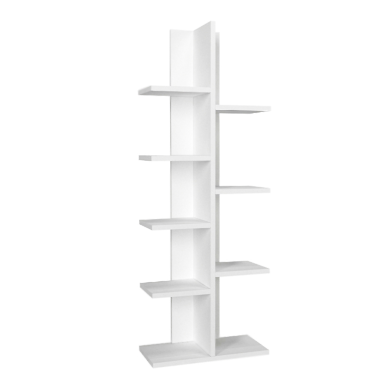Βιβλιοθήκη Tree Megapap χρώμα λευκό 45x21,4x121,8εκ.