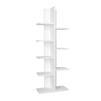 Βιβλιοθήκη Tree Megapap χρώμα λευκό 45x21,4x121,8εκ.