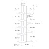 Βιβλιοθήκη Tree Megapap χρώμα λευκό 45x21,4x121,8εκ.