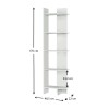 Βιβλιοθήκη Perla Megapap χρώμα λευκό 48x22x170εκ.