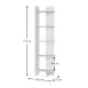 Βιβλιοθήκη μελαμίνης Perla Megapap χρώμα λευκό 48x22x170εκ. Βιβλιοθήκη μελαμίνης Perla Megapap χρώμα λευκό 48x22x170εκ.
