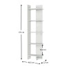 Βιβλιοθήκη Perla Megapap χρώμα λευκό 48x22x170εκ.