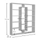 Βιβλιοθήκη μελαμίνης Ample Megapap χρώμα λευκό 125x22x135,7εκ. Βιβλιοθήκη μελαμίνης Ample Megapap χρώμα λευκό 125x22x135,7εκ.