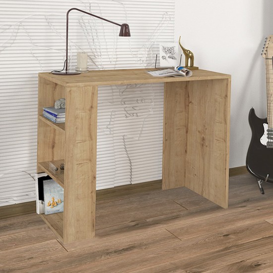 Γραφείο εργασίας Netenia Megapap από μελαμίνη χρώμα sapphire oak 90x40x74εκ. Γραφείο εργασίας Netenia Megapap από μελαμίνη χρώμα sapphire oak 90x40x74εκ.