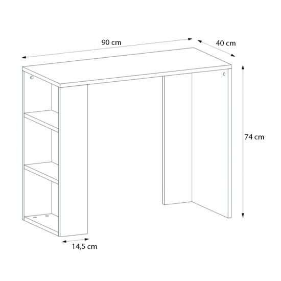 Γραφείο εργασίας Netenia Megapap από μελαμίνη χρώμα sapphire oak 90x40x74εκ. Γραφείο εργασίας Netenia Megapap από μελαμίνη χρώμα sapphire oak 90x40x74εκ.