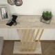 Κονσόλα Gravity Megapap χρώμα travertine - χρυσό 90x29,6x76,8εκ.