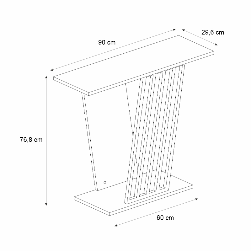Κονσόλα Gravity Megapap χρώμα travertine - χρυσό 90x29,6x76,8εκ.