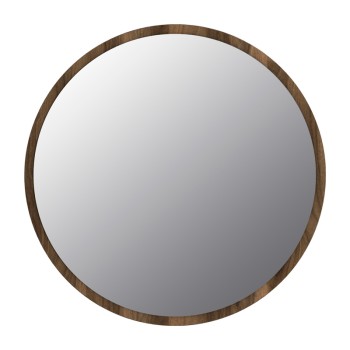 Καθρέπτης τοίχου Glob Μegapap χρώμα καρυδί 59x2x59εκ.