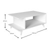 Τραπεζάκι σαλονιού Titus Megapap χρώμα λευκό 100x60x45εκ.