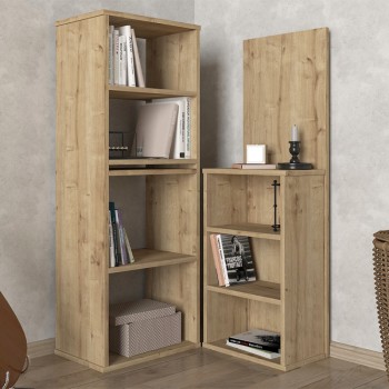 Γραφείο εργασίας πολυμορφικό Last Megapap χρώμα sapphire oak 119x44,7x123εκ.