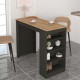 Τραπέζι μπαρ Monaco Megapap από μελαμίνη χρώμα ανθρακί - sapphire oak 120x51,6x101,8εκ. Τραπέζι μπαρ Monaco Megapap από μελαμίνη χρώμα ανθρακί - sapphire oak 120x51,6x101,8εκ.