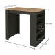 Τραπέζι μπαρ Monaco Megapap από μελαμίνη χρώμα ανθρακί - sapphire oak 120x51,6x101,8εκ. Τραπέζι μπαρ Monaco Megapap από μελαμίνη χρώμα ανθρακί - sapphire oak 120x51,6x101,8εκ.
