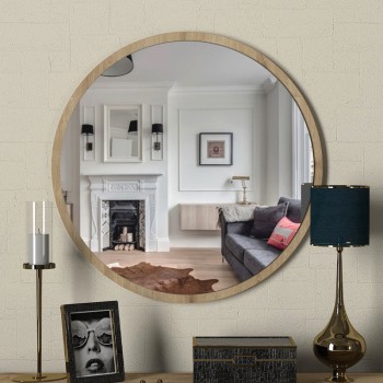 Καθρέπτης τοίχου Glob Μegapap χρώμα sapphire oak 59x2x59εκ.