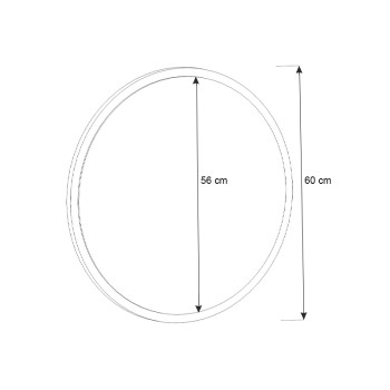 Καθρέπτης τοίχου Glob Μegapap χρώμα sapphire oak 59x2x59εκ.