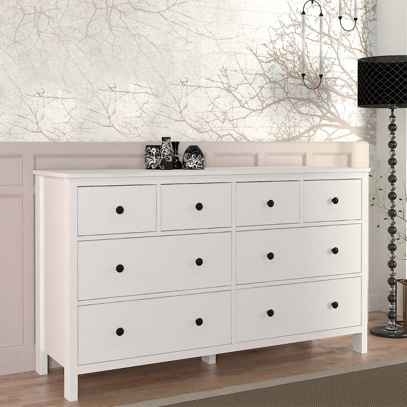 Συρταριέρα - Μπουφές Sabina Megapap χρώμα λευκό 160x50x96εκ.