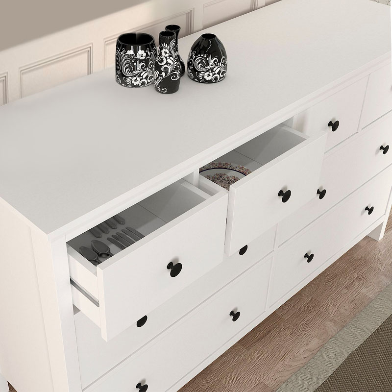 Συρταριέρα - Μπουφές Sabina Megapap χρώμα λευκό 160x50x96εκ.