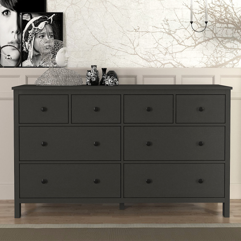 Συρταριέρα - Μπουφές Sabina Megapap χρώμα ανθρακί 160x50x96εκ.